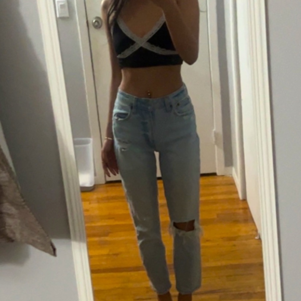Abercrombie and fitch high rise mom jeans